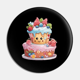 Birthday Cake Cartoon Pin