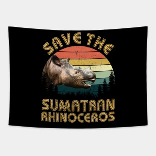 Save The Sumatran Rhinoceros Tapestry