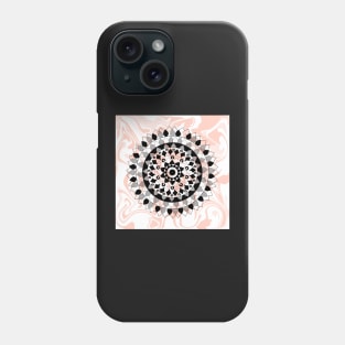 Achromatic mandala Phone Case