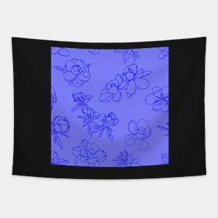 Magnolia Sketch Repeat Light Blue Violet 5748 Tapestry