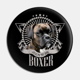 Boxer dog Pin