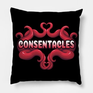 Red Consentacles Pillow