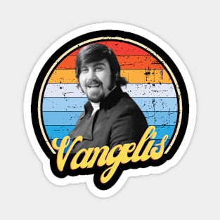 vangelisv - Rip vangelis - Evángelos Odysséas Papathanassíou - Retro Synth Fan Design Magnet