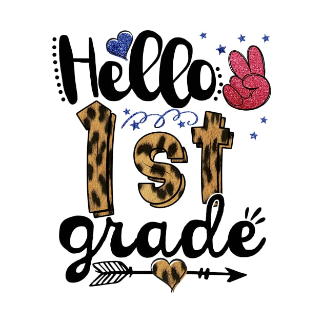 Hello 1st Grade funny First Grade Crew Back to School by TeeBlade