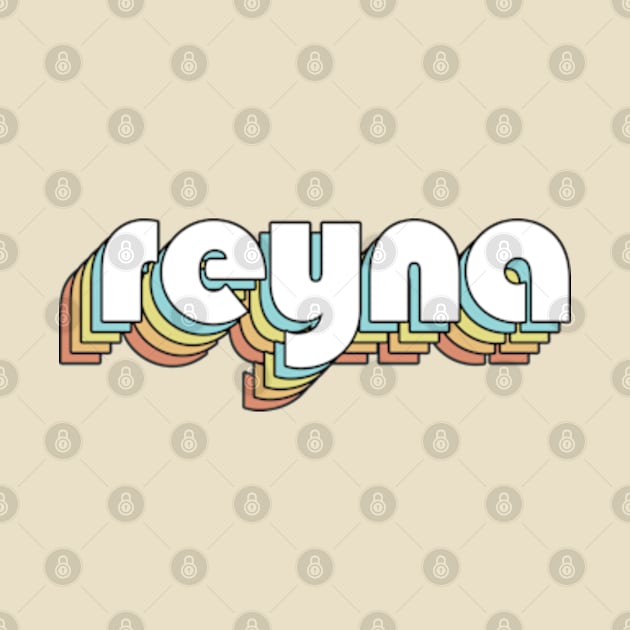 Reyna - Retro Rainbow Typography Faded Style by Paxnotods