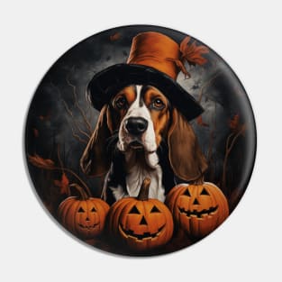 Halloween English Foxhound Pin