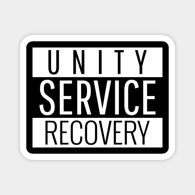 Unity Service Recovery Alcoholic Magnet by RecoveryTees