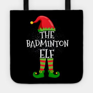 Badminton Elf Family Matching Christmas Group Funny Gift Tote