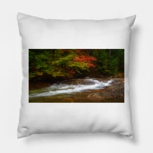 Stream in Franconia Notch State Park Pillow