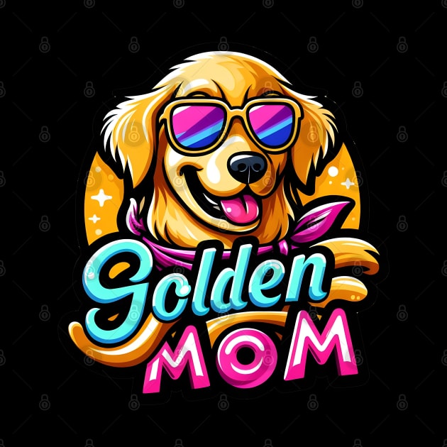 Funny Dog Golden Retriever Mom by Melisachic