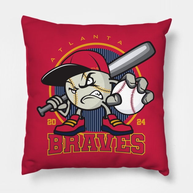 Atlanta Baseball - 2024 Season Pillow by Nagorniak