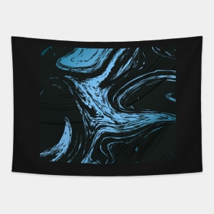 Blue and Black Marble Tapestry