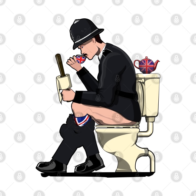 British Policeman on the Toilet by InTheWashroom