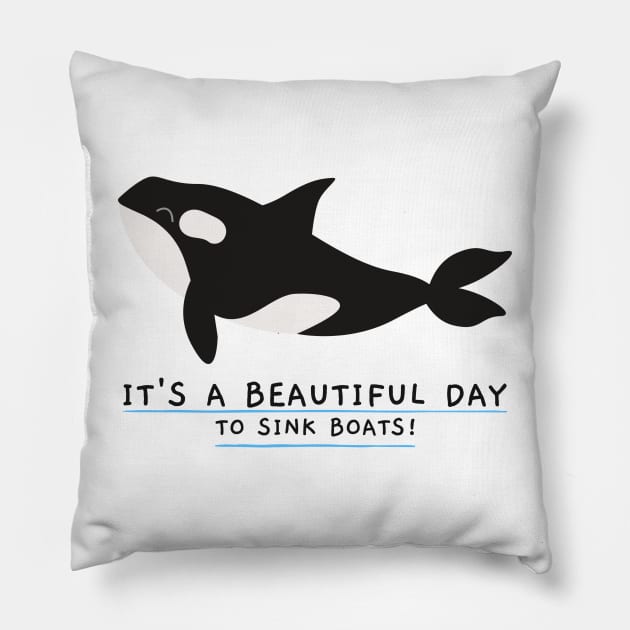 Killer Whale Lover Orca Pillow by Tip Top Tee's