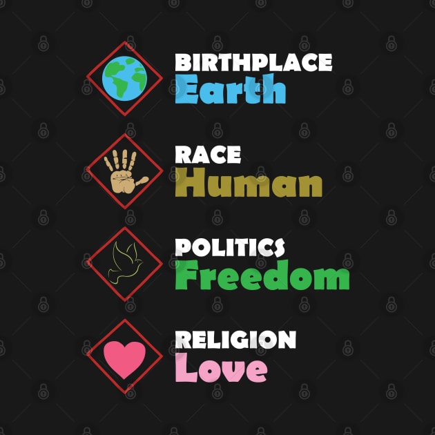 Birthplace Earth Race Human Politics Freedom by LookFrog