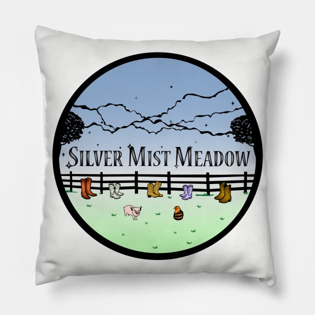 Silver Mist Meadow (Color) Pillow by KimbasCreativeOutlet