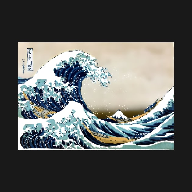 Great wave pixel by pixe.led