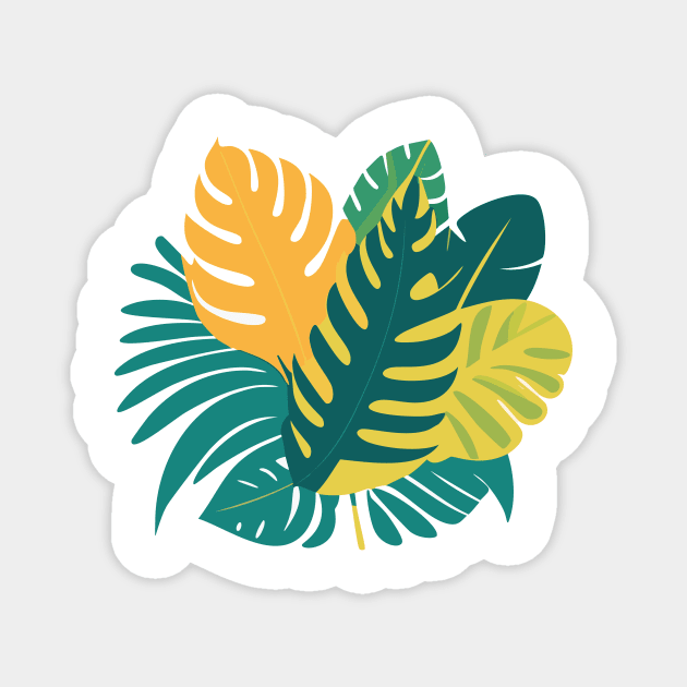 jungle foliage Magnet by goingplaces