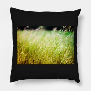 Wild Green Oats Pillow