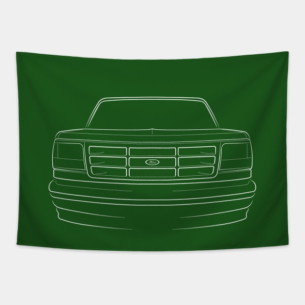 1996 Ford F-150 - front stencil, white Tapestry by mal_photography