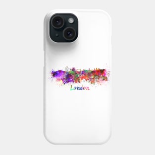 London skyline in watercolor Phone Case