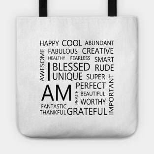 Affirmations, I am affirmations Tote