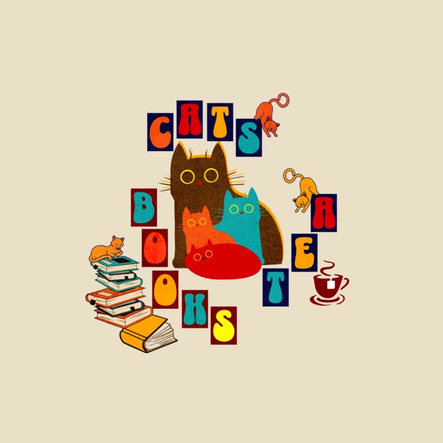 Cat, books and coffee by owdinop