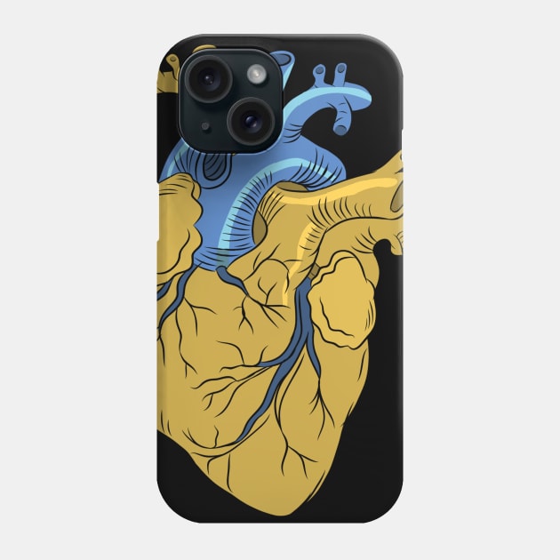 Golden Heart Phone Case by lwsca