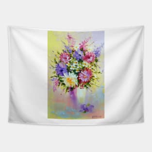 A bouquet of delicate flowers Tapestry