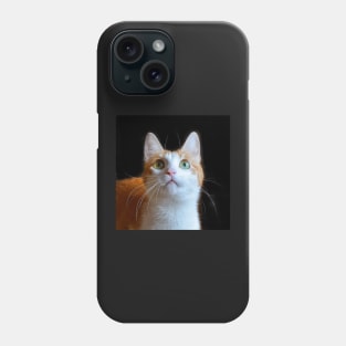 Red cat with green eyes Phone Case