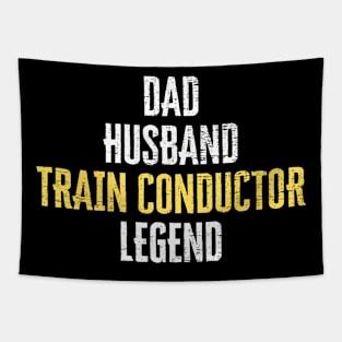 Dad Husband Trains Conductor Legend Model Railroad Lover Tapestry