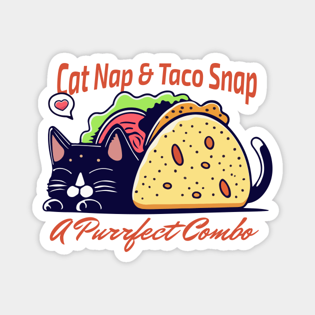 cute taco cat Magnet by Matadesain merch