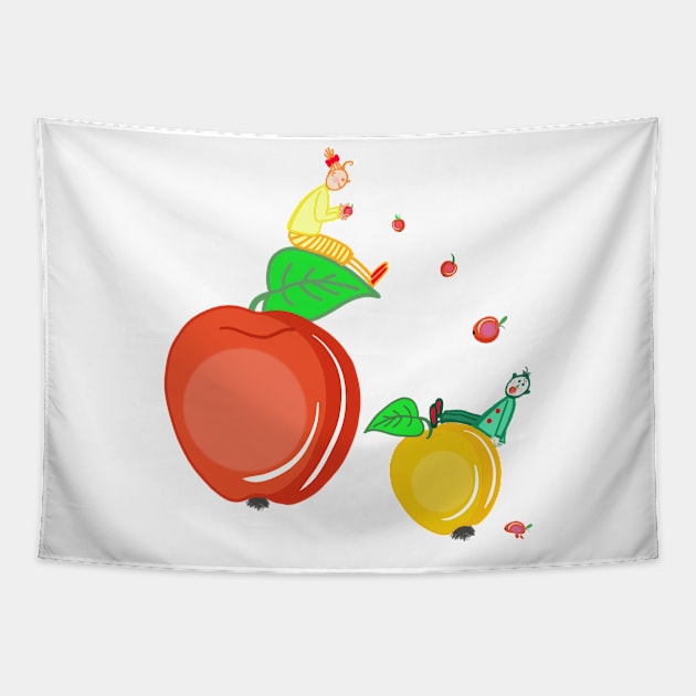 AN APPLE A DAY Tapestry by aroba