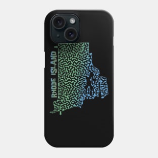 Rhode Island State Outline Maze & Labyrinth Phone Case