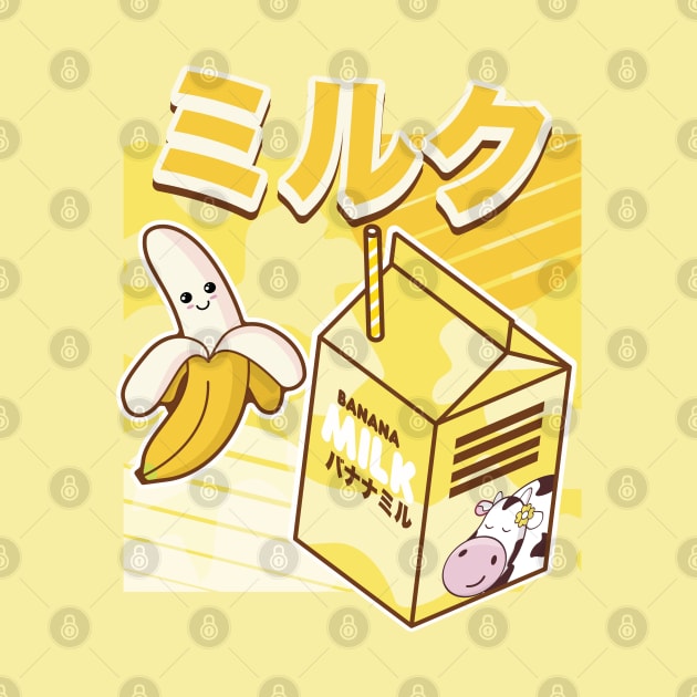 Japanese Kawaii Banana Milk Shake by Hixon House