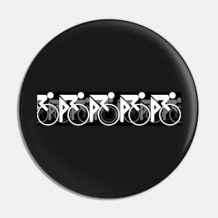 The Bicycle Race 2 White Repost Pin