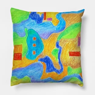colorful abstract Pillow