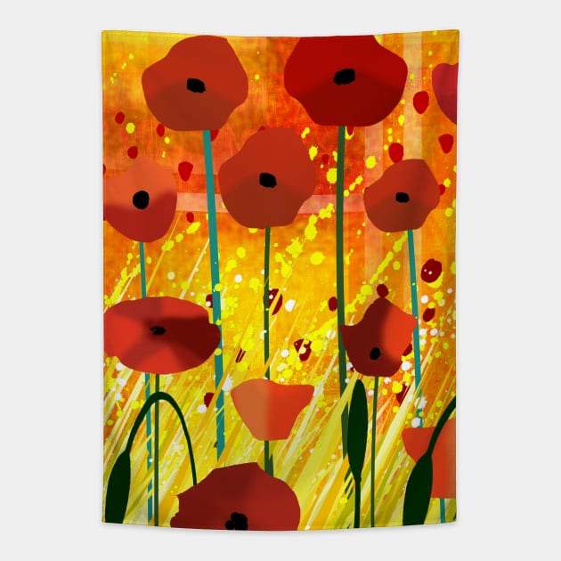 Field of Poppies Tapestry by Scratch