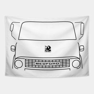 Vintage Bedford TK lorry black outline Tapestry