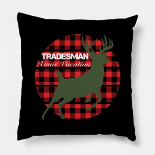 Tradesman Xmas Vacation Flannel Pillow