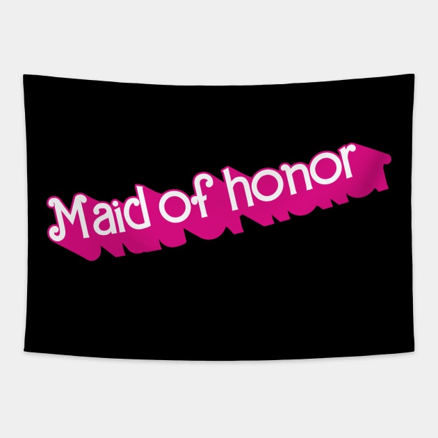 Maid of Honor Barbie logo Tapestry by byb