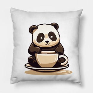 Panda Coffee: Caffeine and Cuteness Pillow