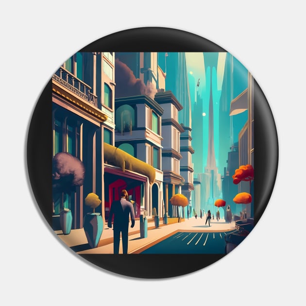 Art deco city art Pin by IOANNISSKEVAS