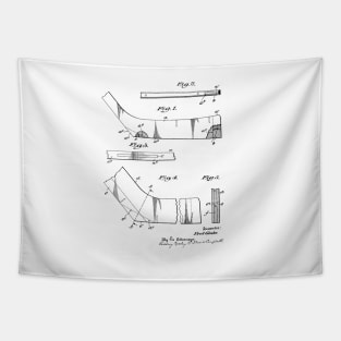 Hockey Stick Vintage Patent Hand Drawing Tapestry
