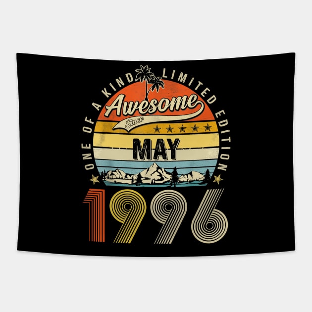 Awesome Since May 1996 Vintage 27th Birthday Tapestry by Marcelo Nimtz