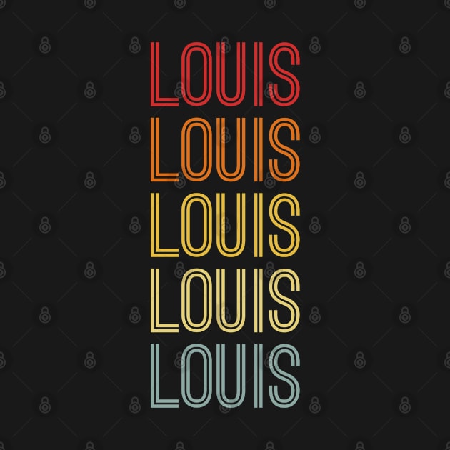 Louis Name Vintage Retro Pattern by CoolDesignsDz