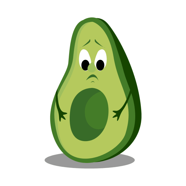 Cute Sad Avocado by jeune98