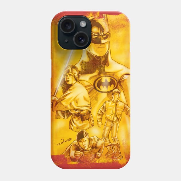 Golden 80s Heroes Phone Case by renatodsc