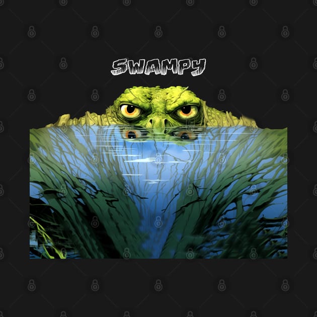 Swampy: Government Dysfunction on a dark (Knocked Out) background by Puff Sumo