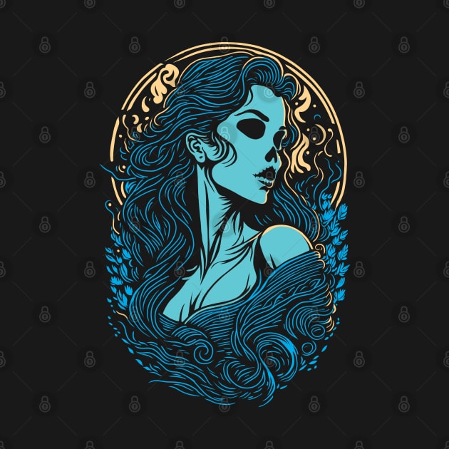 Gothic Skull Beauty Graphic Design by TMBTM